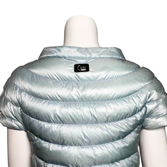 COTES OF LONDON The St. Ives Down Vest in Silvery Aqua - Picture 6 of 10